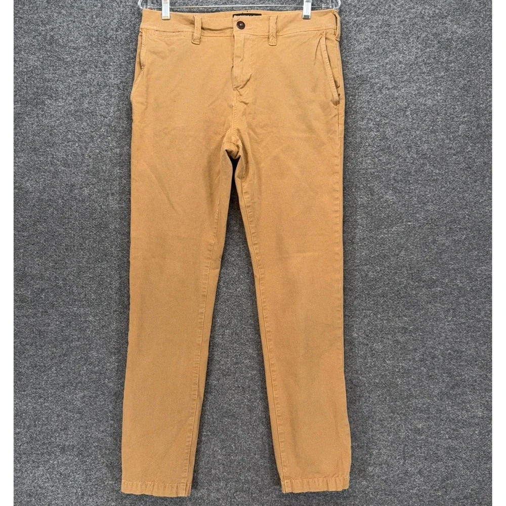 American Eagle Chino Pants Mens 30x30 Tan 360 Extreme Flex Slim Khaki Trousers